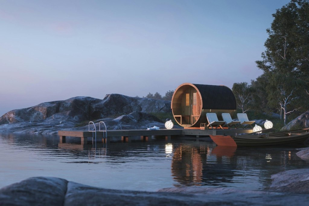 Outdoor Saunas: Types, costs, and how to build the perfect nature retreat 3 polhus barrel sauna arvid 2